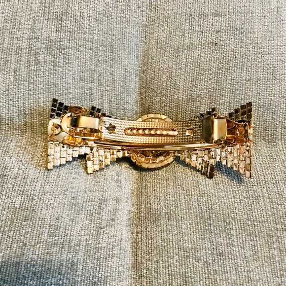 NWOT GOLDEN BEJEWELLED BOW HAIR PIECE - Picture 6 of 8